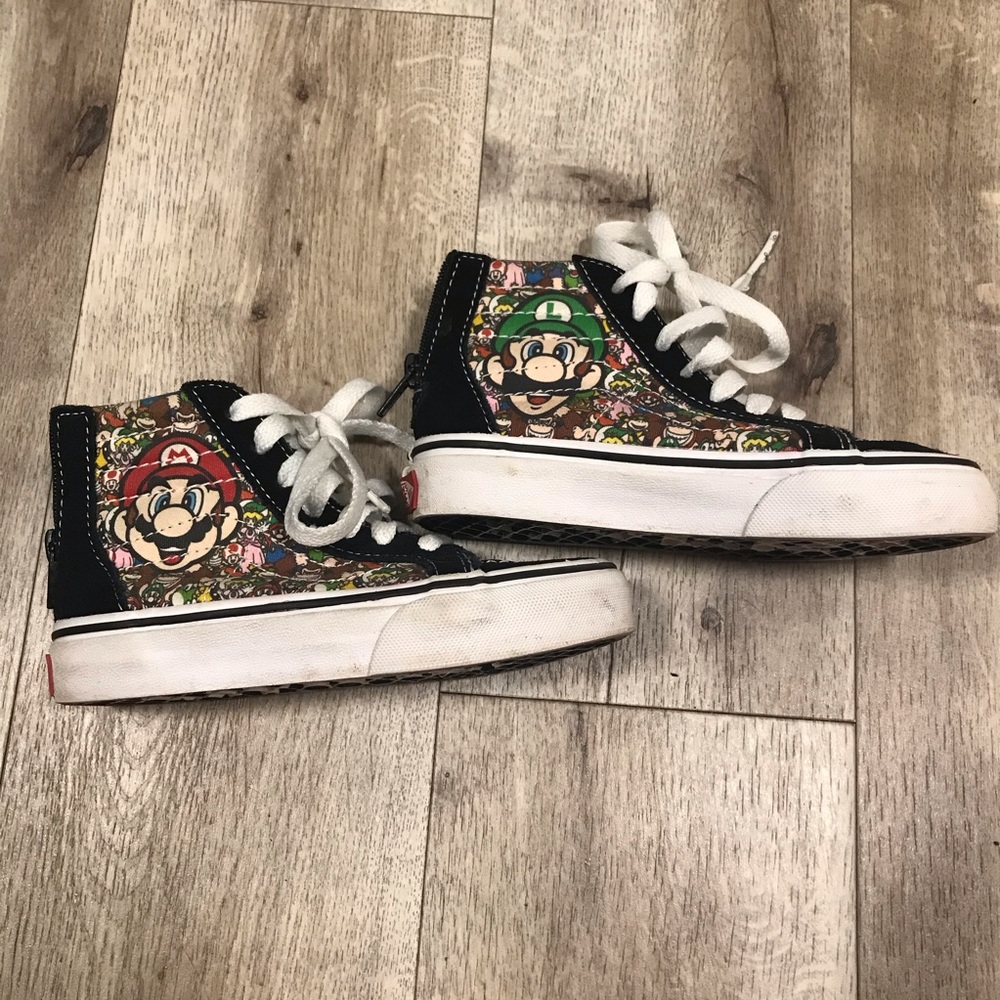 Kids Mario Bros High Top Shoes